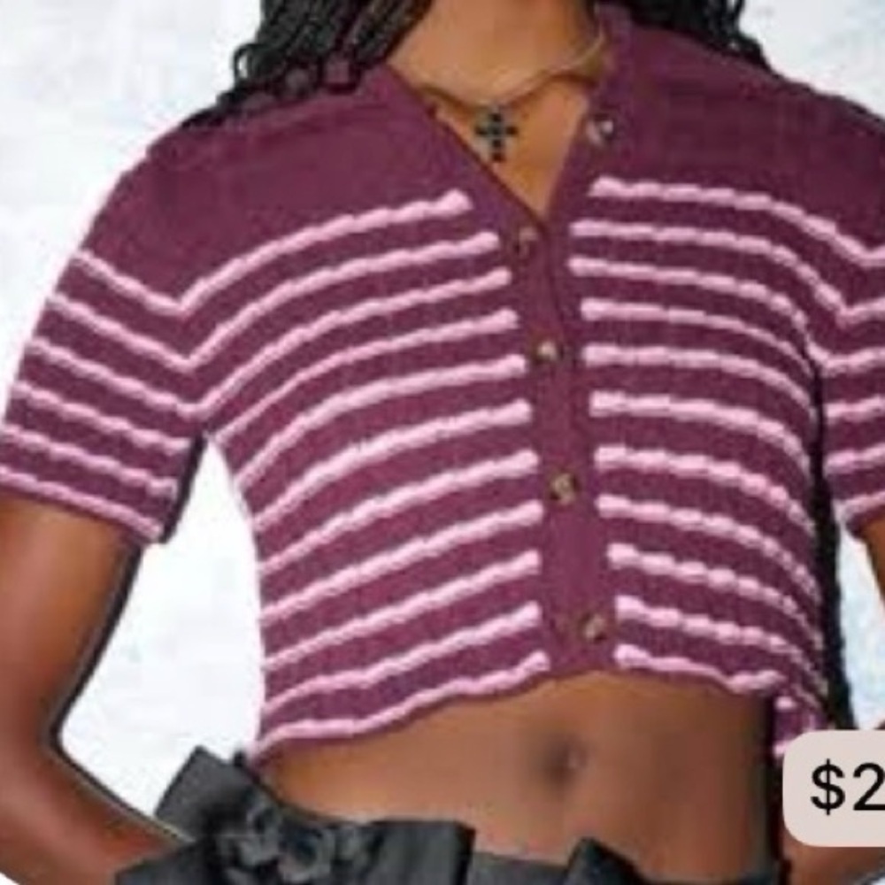 Kimchi Blue Maroon Knit Cardigan